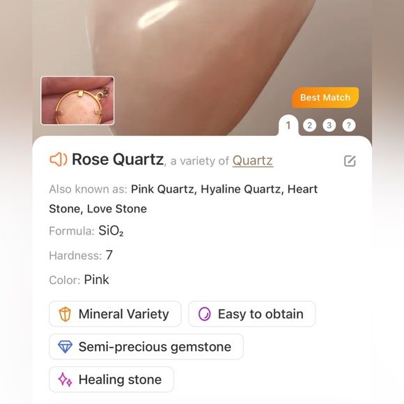 Genuine faceted pink quartz stone dangle earrings - Picture 6 of 6